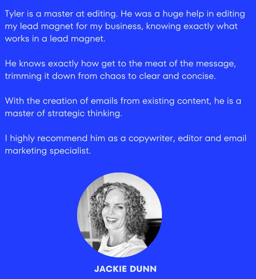 Jackie Dunn Testimonial